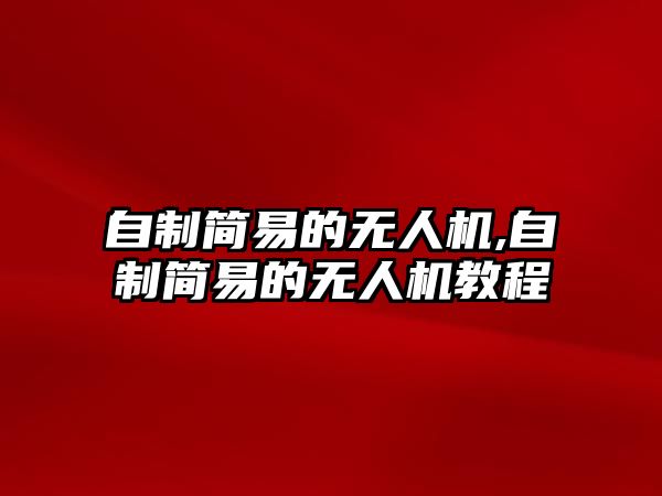 自制簡易的無人機,自制簡易的無人機教程